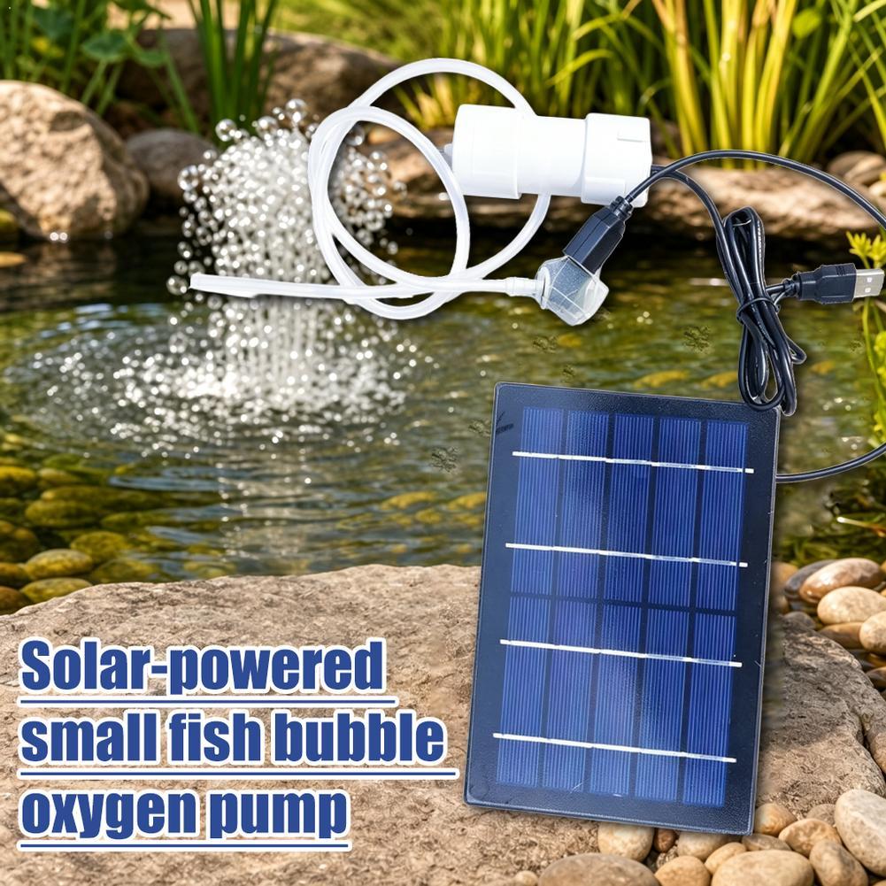 Solar Pond Aerator Oxygen Pump - Solarna pompa powietrza do akwarium, napowietrzacz,