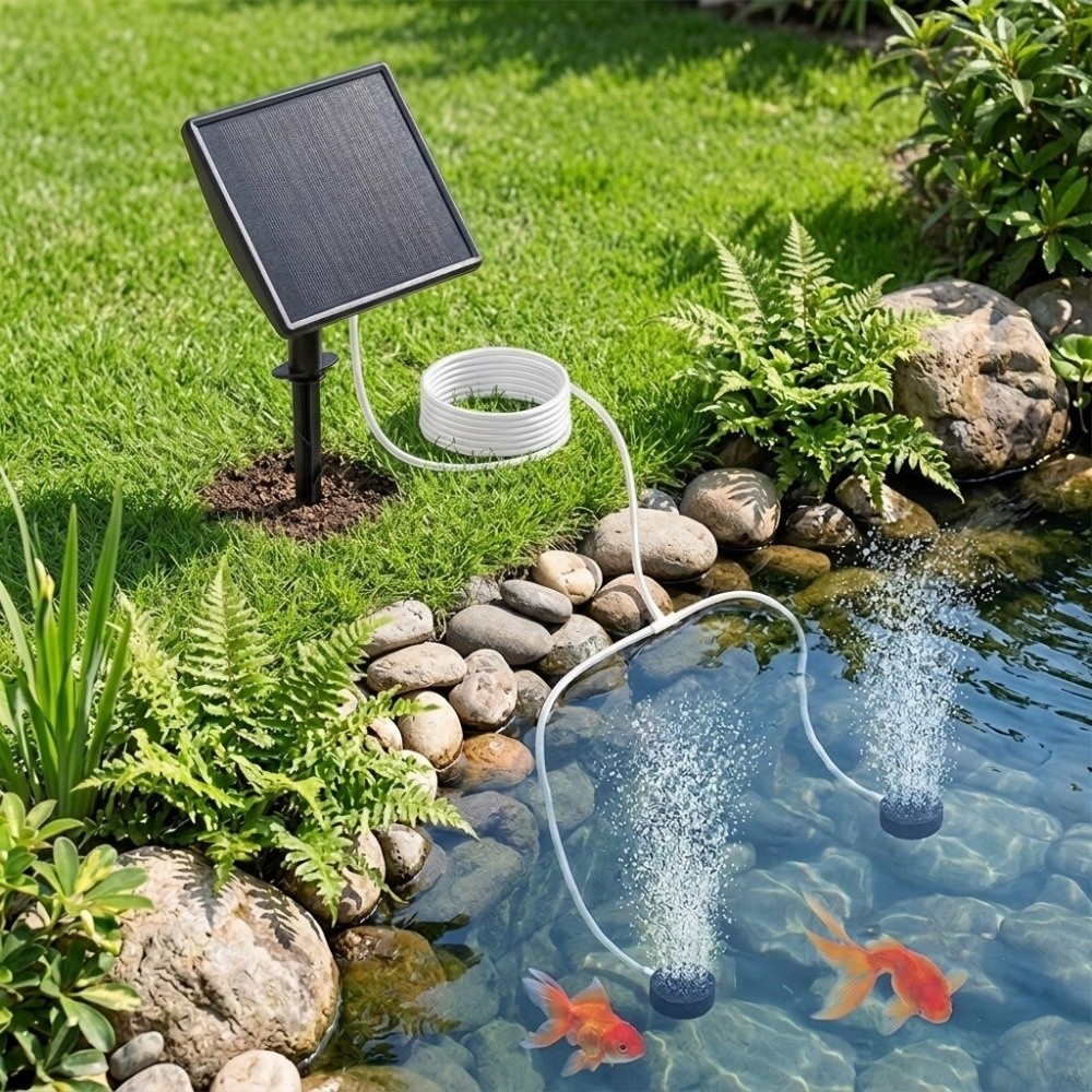 Solar Pond Aerator Oxygen Pump - Cicha pompa tlenowa zasilana energią słoneczną,