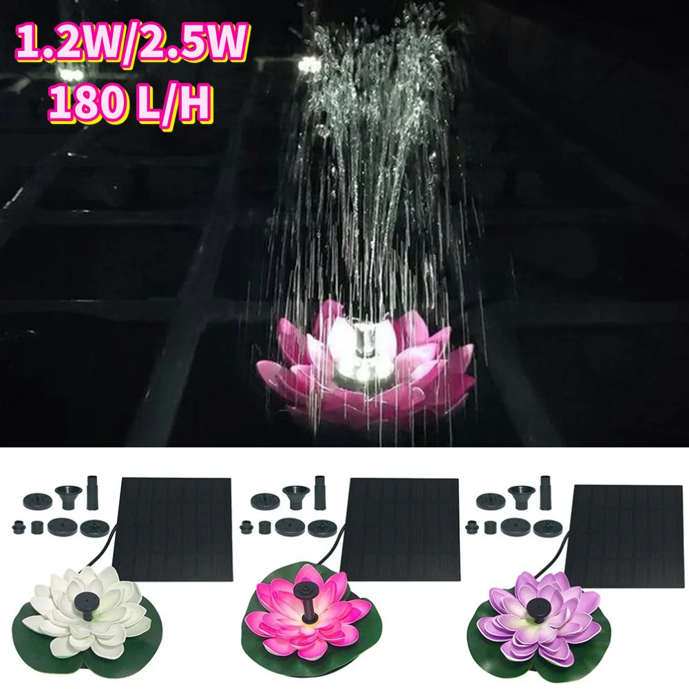 Floating Solar Fountain Water Pump - Pływająca fontanna ogrodowa w kształcie lotosu