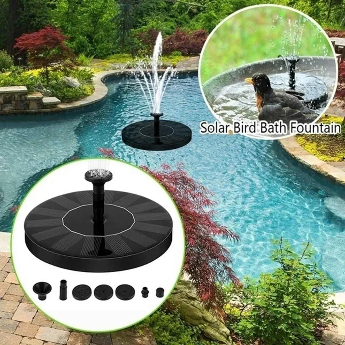Floating Solar Fountain Water Pump - Pompa zanurzeniowa do podlewania ogrodu, stawu,