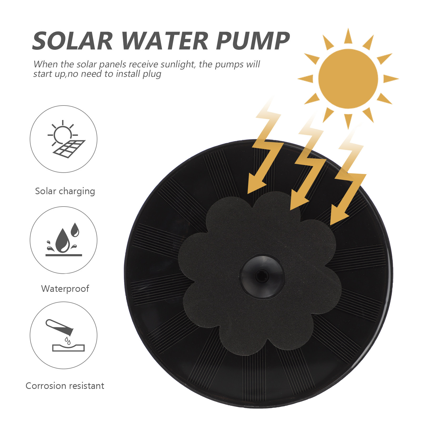 Pływający aerator do stawu, de – Floating Solar Fountain Water Pump recenzja i cena