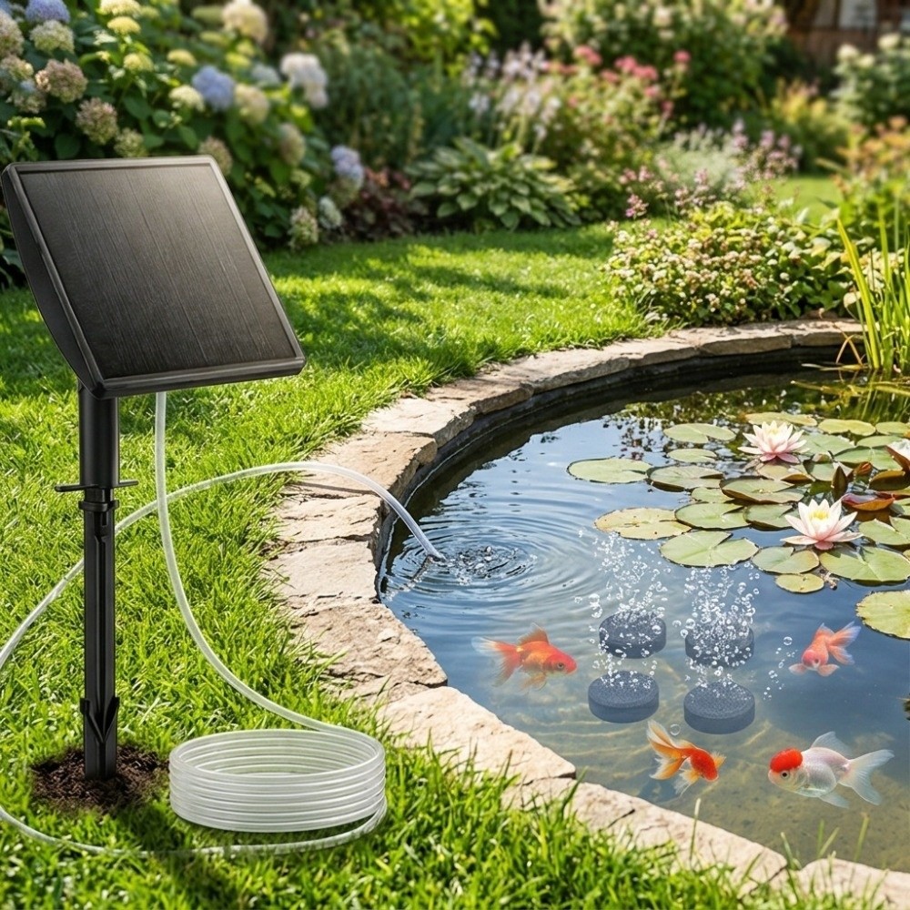 Cicha pompa tlenowa zasilana e – Solar Pond Aerator Oxygen Pump recenzja i cena