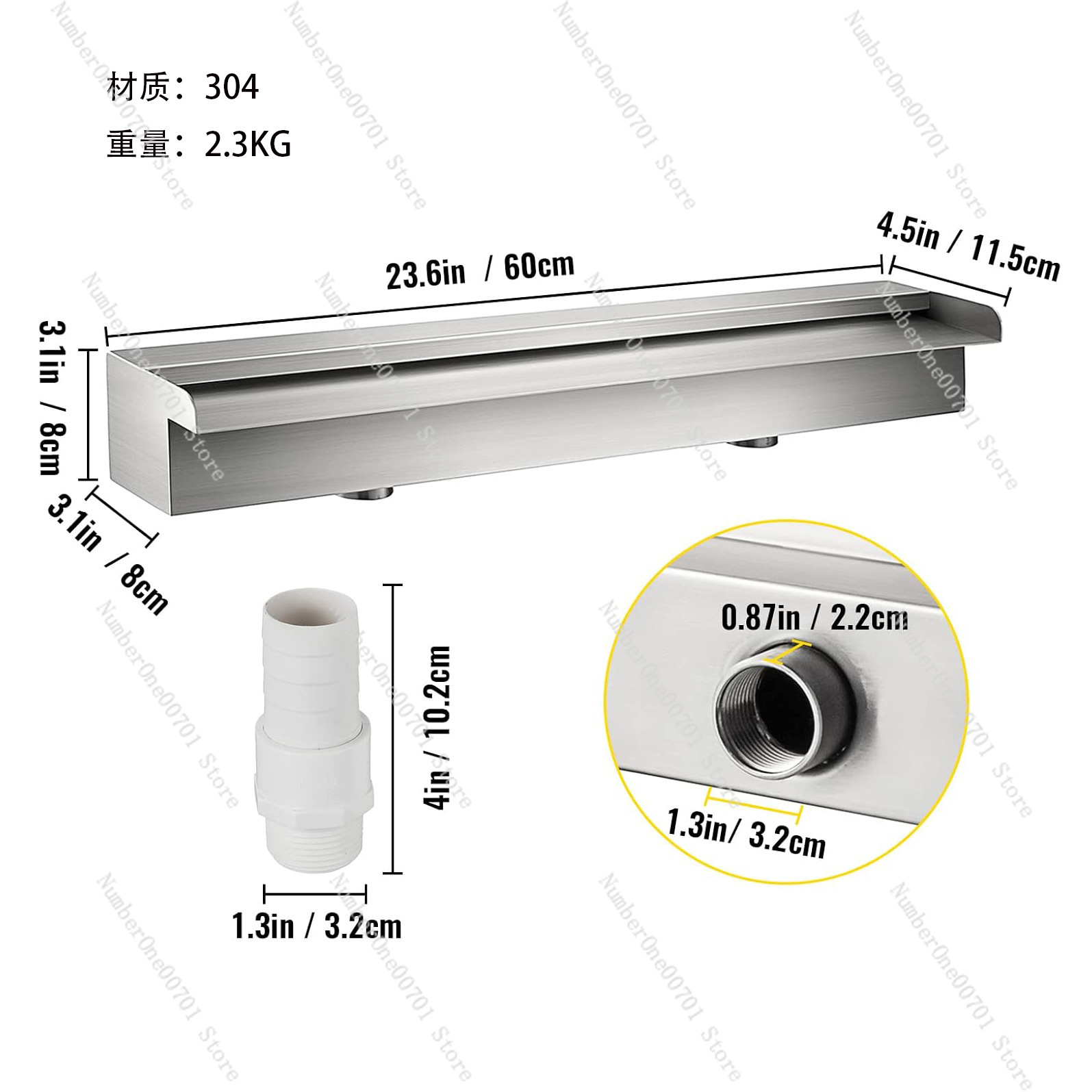 Wodospad ze stali nierdzewnej, – Waterfall Spillway Stainless Steel Weir recenzja i cena