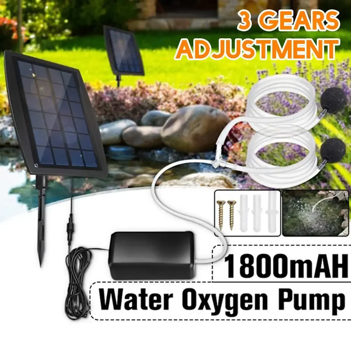 Zasilany energią słoneczną nap – Solar Pond Aerator Oxygen Pump recenzja i cena