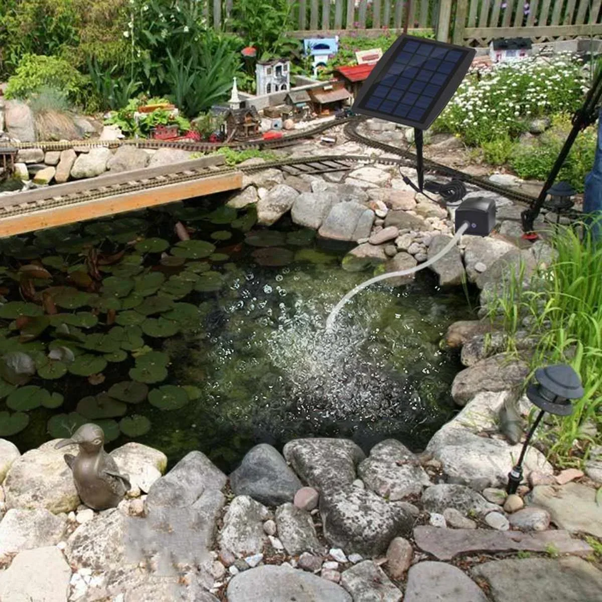 Zasilany energią słoneczną nap – Solar Pond Aerator Oxygen Pump recenzja i cena